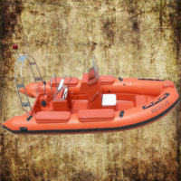 Rigid Inflatable Boat with bridge and seat