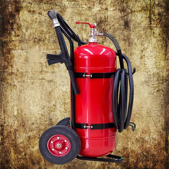 wheeled dry powder fire extinguisher
